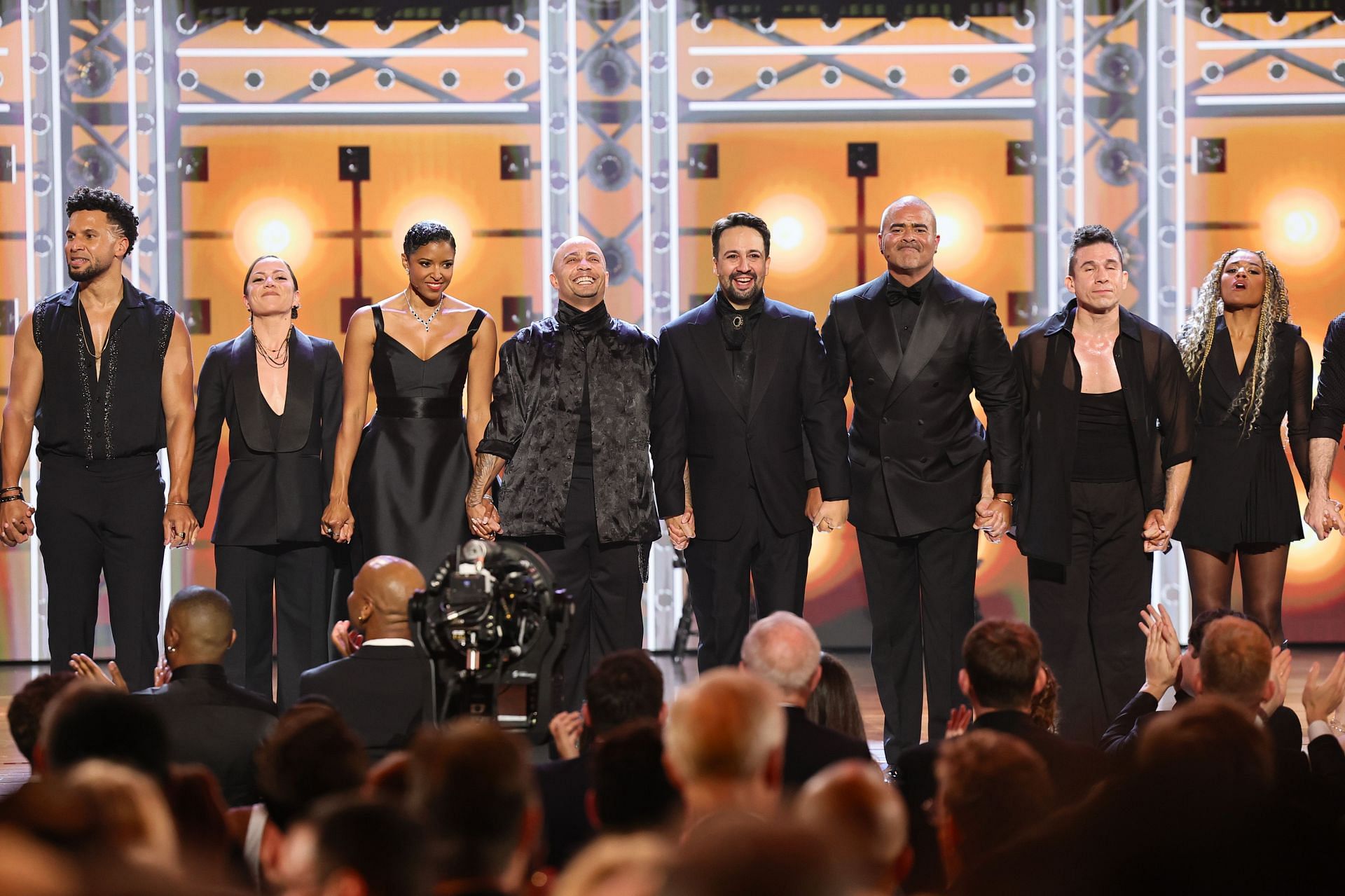 The cast of the musical on the 78th Annual Tony Awards stage (Image via Getty)